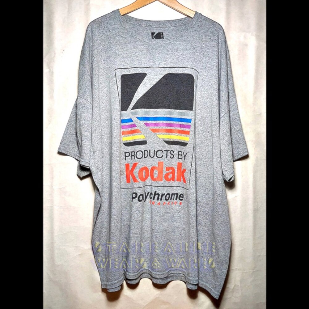 KODAK POLYCHROME GRAPHICS T-SHIRT 5XL light heather gray vintage style tee retro